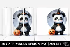 Digital Panda on Moon, High-Res 20 Oz Tumbler Product Image 1
