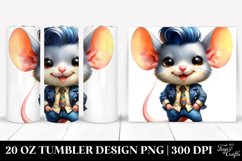 Watercolor Happy Baby Mouse | 20 oz Tumbler Product Image 1