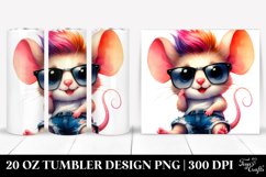 Watercolor Happy Baby Mouse | 20 oz Tumbler Product Image 1