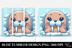 Cute Baby Walrus with Big Eyes, High-Quality 20 Oz Tumbler Product Image 1