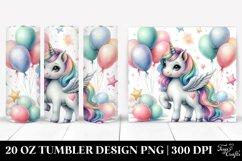 Cute Unicorn with Balloons | 20 Oz Tumbler Product Image 1