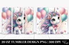 Cute Unicorn with Balloons | 20 Oz Tumbler Product Image 1