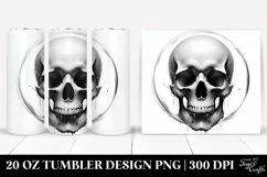 Digital Skull Painting | 20 Oz Tumbler Product Image 1