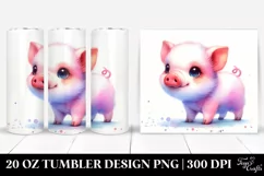 ,Simple Baby Pig 20 oz Tumbler Product Image 1