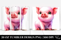 ,Simple Baby Pig 20 oz Tumbler Product Image 1