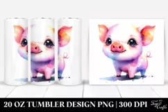 ,Simple Baby Pig 20 oz Tumbler Product Image 1