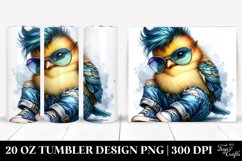 Watercolor Revolted Baby Bird | 20 oz Tumbler Product Image 1