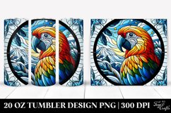 Stained Parrot Clipart, 20 Oz Tumbler Product Image 1