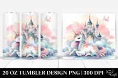 Serene Unicorn Sky Palace | 20 Oz Tumbler Product Image 1