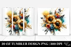 Abstract Vibrant Bouquet Tumbler Product Image 1