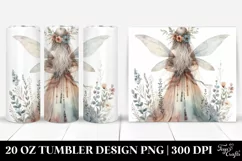 Washed Watercolor Orange Roses Gold Boho | 20 oz Tumbler Product Image 1