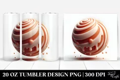 3D Round Candy Design, High-Quality 20 Oz Tumbler Product Image 1