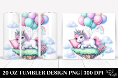 Pastel Unicorn Balloons Tumbler Product Image 1