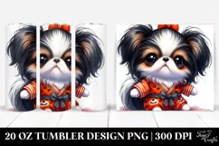 Expressive Halloween Japanese Chin Baby Watercolor 20 Oz Product Image 1