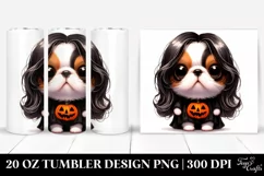 Expressive Halloween Japanese Chin Baby Watercolor 20 Oz Product Image 1