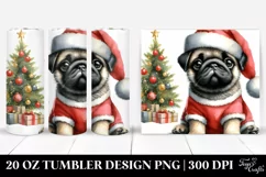 Expressive Pug Baby Watercolor 20 Oz Tumbler Product Image 1