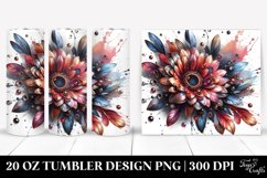 Shiny Gerbera with Metallic Insertions | 20 Oz Tumbler Product Image 1