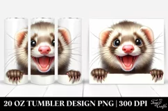 Funny Ferret Peek Tumbler Product Image 1