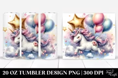 Colorful Star Unicorn | 20 Oz Tumbler Product Image 1