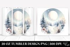 Pastel Christmas Scene with Large Text 20 Oz Tumbler Product Image 1