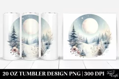 Pastel Christmas Scene with Large Text 20 Oz Tumbler Product Image 1