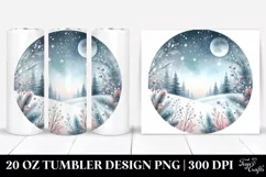 Pastel Christmas Scene with Large Text 20 Oz Tumbler Product Image 1