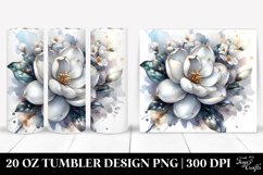 20 Oz Tumbler Sublimation | Golden Gardenia Watercolor Product Image 1
