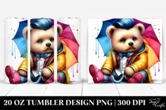 Watercolor Contempt Baby Bear | 20 oz Tumbler Product Image 1
