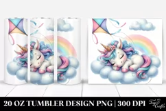 Whimsical Napping Baby Unicorn | 20 Oz Tumbler Product Image 1