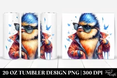 Baby Bird Posing with Raincoat | 20 oz Tumbler Product Image 1
