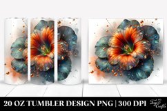 20 Oz Tumbler Sublimation | Metalic Nasturtium Watercolor Product Image 1