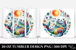 Colorful Whimsical Seal | 20 Oz Tumbler Product Image 1