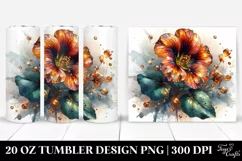 Nasturtium Watercolor Splash | 20 Oz Tumbler Product Image 1