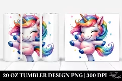 Cute Baby Unicorn Playing | 20 Oz Tumbler Product Image 1