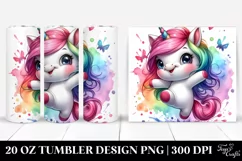 Vibrant Unicorn Drawing | 20 Oz Tumbler Product Image 1