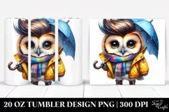 Watercolor Model Baby Owl | 20 oz Tumbler Product Image 1