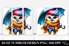 Watercolor Model Baby Owl | 20 oz Tumbler Product Image 1