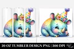 Sleeping Baby Rhino | 20 Oz Tumbler Product Image 1