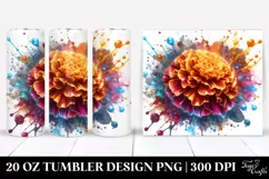 Marigold Watercolor Splash Tumbler Product Image 1