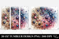 Cosmos Watercolor Splash 20 oz Tumbler Product Image 1