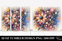 Wooden Stained Cosmos Watercolor 20 oz Tumbler Product Image 1