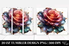 Rose Golden Insertions Watercolor Tumbler Product Image 1