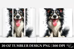 Crazy Looking Border Collie | 20 oz Tumbler Product Image 1