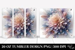 Glossy Pastel Chrysanthemum Art, High-Quality 20 Oz Tumbler Product Image 1