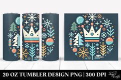 Colorful Crown Winter Design Clipart, 20 Oz Tumbler Product Image 1