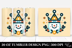 Colorful Winter Crown Clipart, High-Quality 20 Oz Tumbler Product Image 1