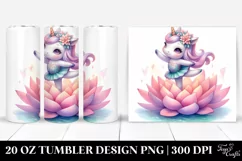 Cute Unicorn Posing as a Dancer | 20 oz Tumbler Product Image 1
