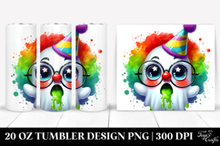 Funny Clown Ghost, 20 Oz Tumbler Product Image 1