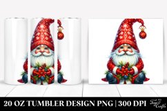 Vibrant Watercolor Christmas Gnome Tumbler Product Image 1