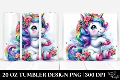 Cute Unicorn Playing | 20 Oz Tumbler Product Image 1